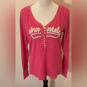 Classic Pink Aeropostale Stretch Pullover Size XL